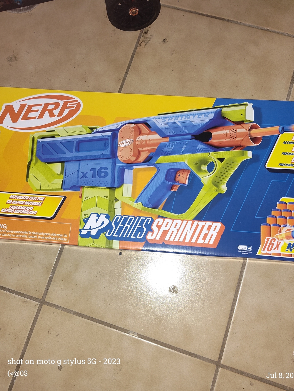 Nerf Sprinter Motorized Blaster - Blue, Green, Orange